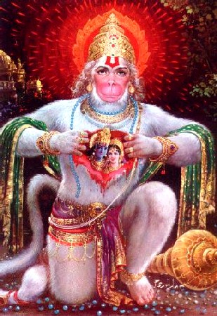 Senhor Hanuman - o devoto perfeito, e deus dos guerreiros